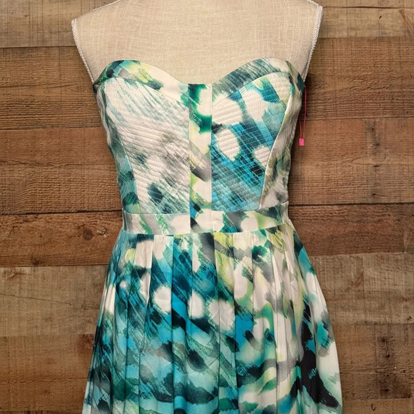 PARKER Bayou Strapless Silk Maxi Dress Women's size Medium Wedding Formal Party - Picture 5 of 11